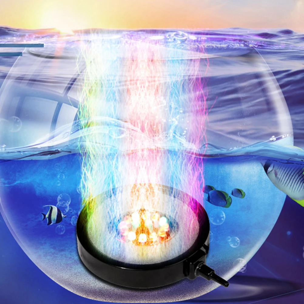 

Blue Round Fish Tank Light 6 LED Lamp Beads High Grade Material for Healthy Fish Growth Eu Plug Compatible Aquarium Light