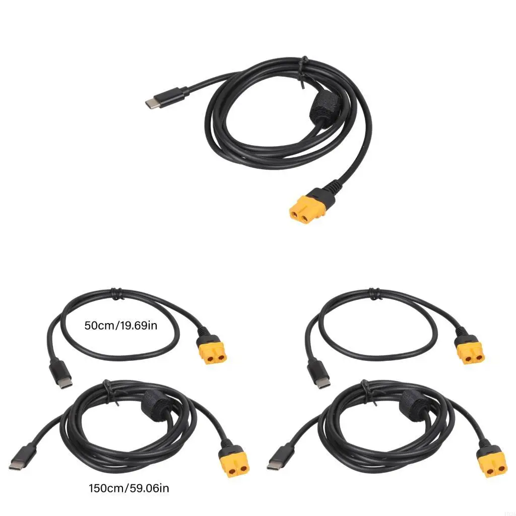 193A Heavy Duty Type C Male to XT60 Female Power Cable 100W For Solar Applications