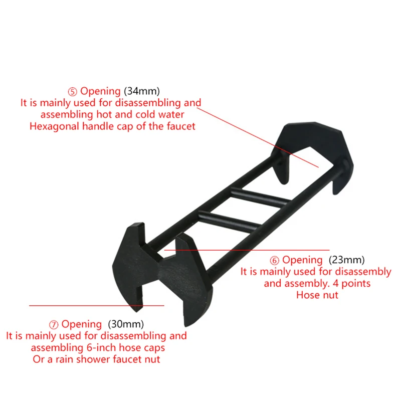 Clé d'installation de robinet multifonctionnelle, tuyau d'eau d'évier, Valve d'angle, entretien, outil de démontage, artefact de serrage de prise