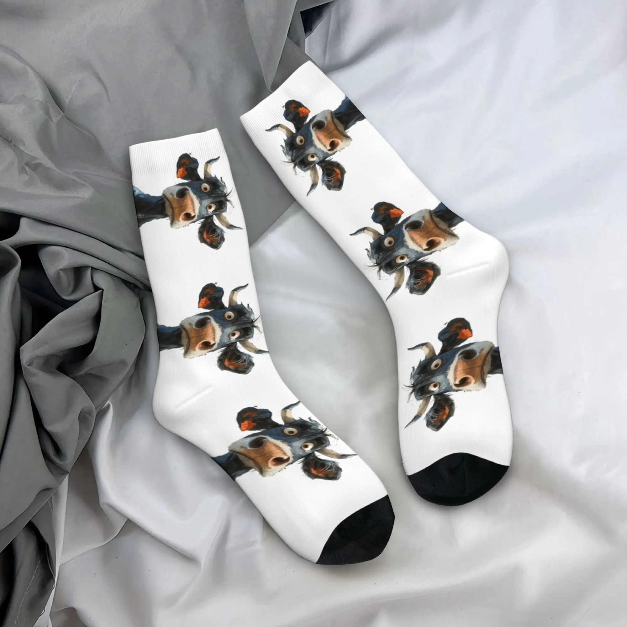 

Playful and Fun Cartoon Cow-print Socks Exaggerated and Quirky Humorous Socks Comfortable Soft Breathable and Durable Socks