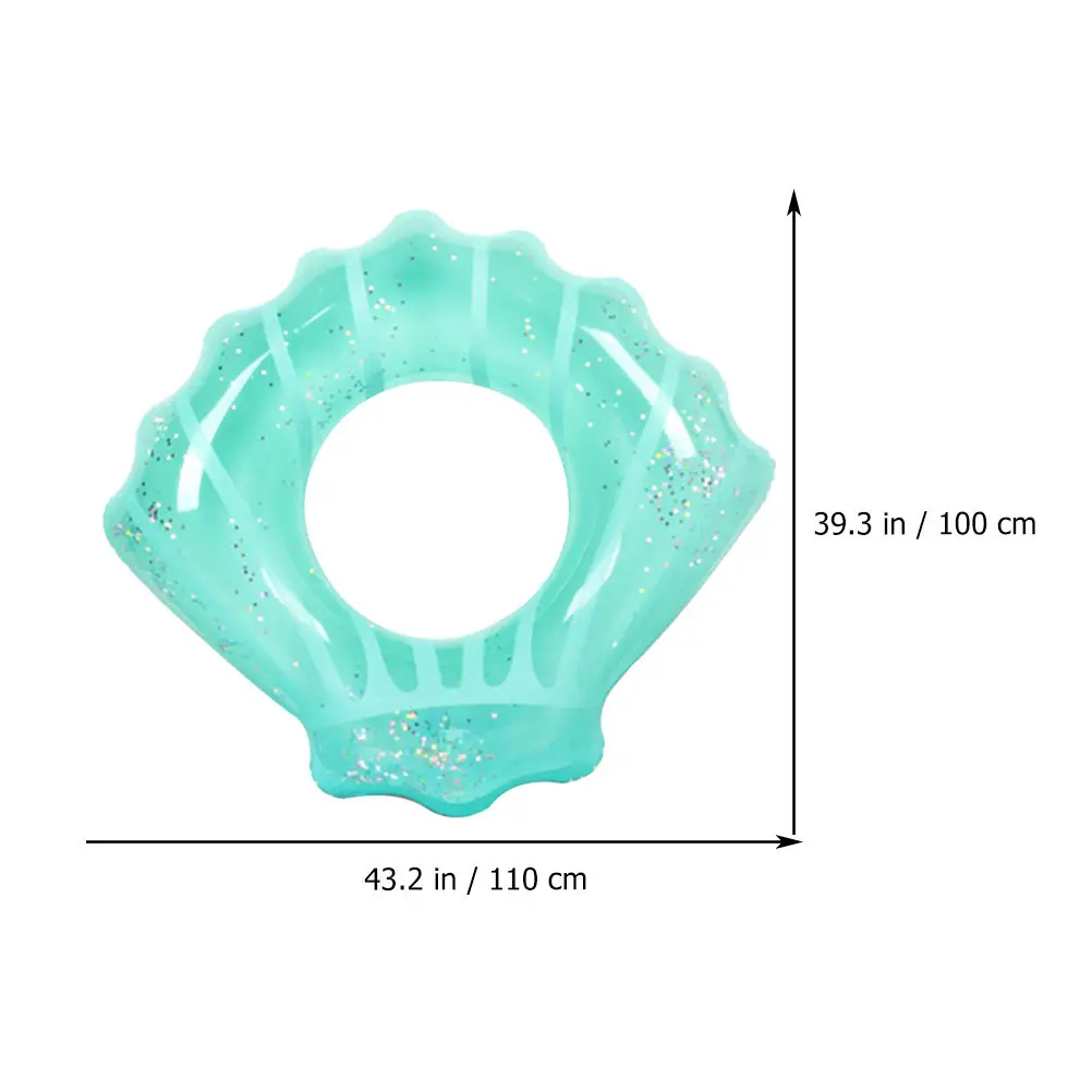 Adult Inflatable Swim Ring Thick PVC Shell Design Easy Inflate Deflate Pool Beach Summer Float