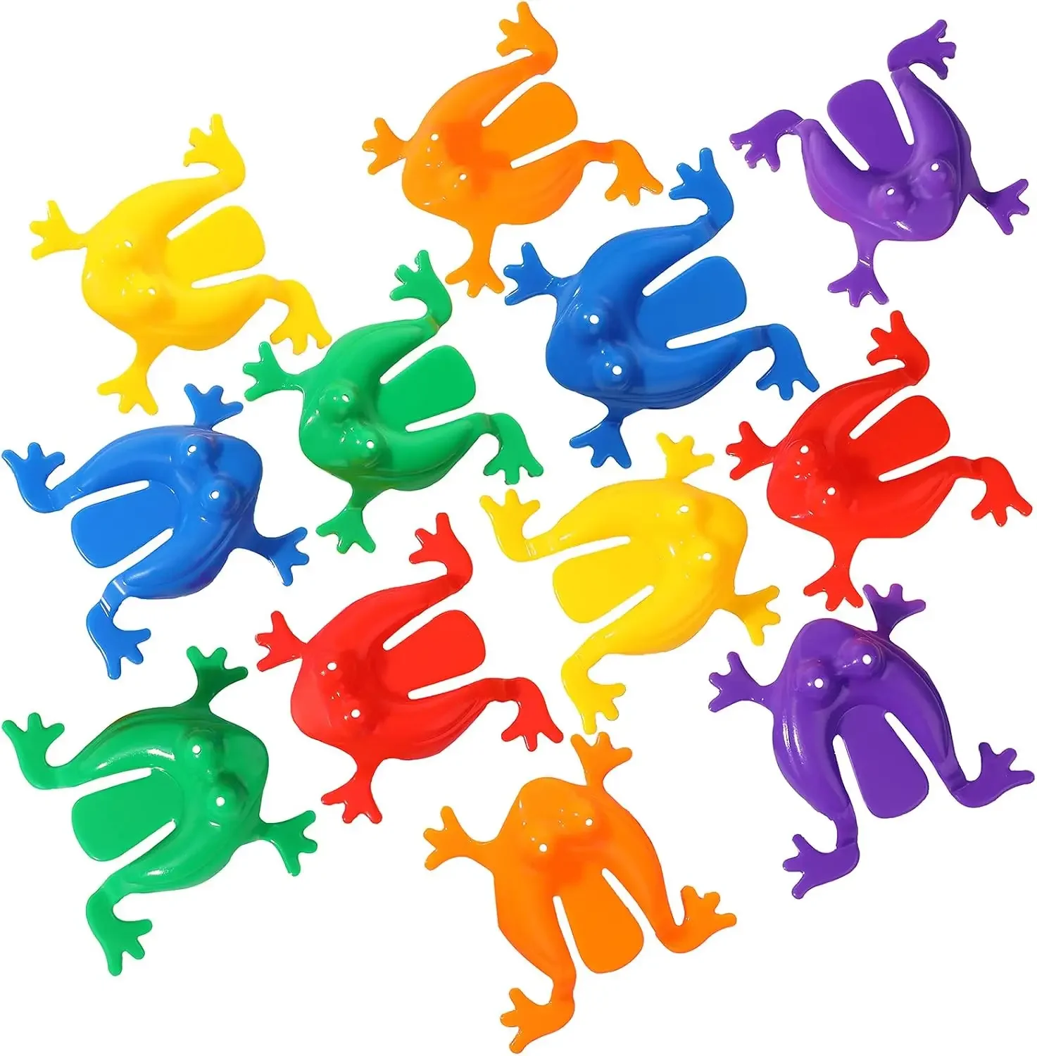 12-100Pcs Jumping Frog Bounce Fidget Toys For Kids Novelty Assorted Stress Reliever Toys For Children Birthday Gift Party Favor