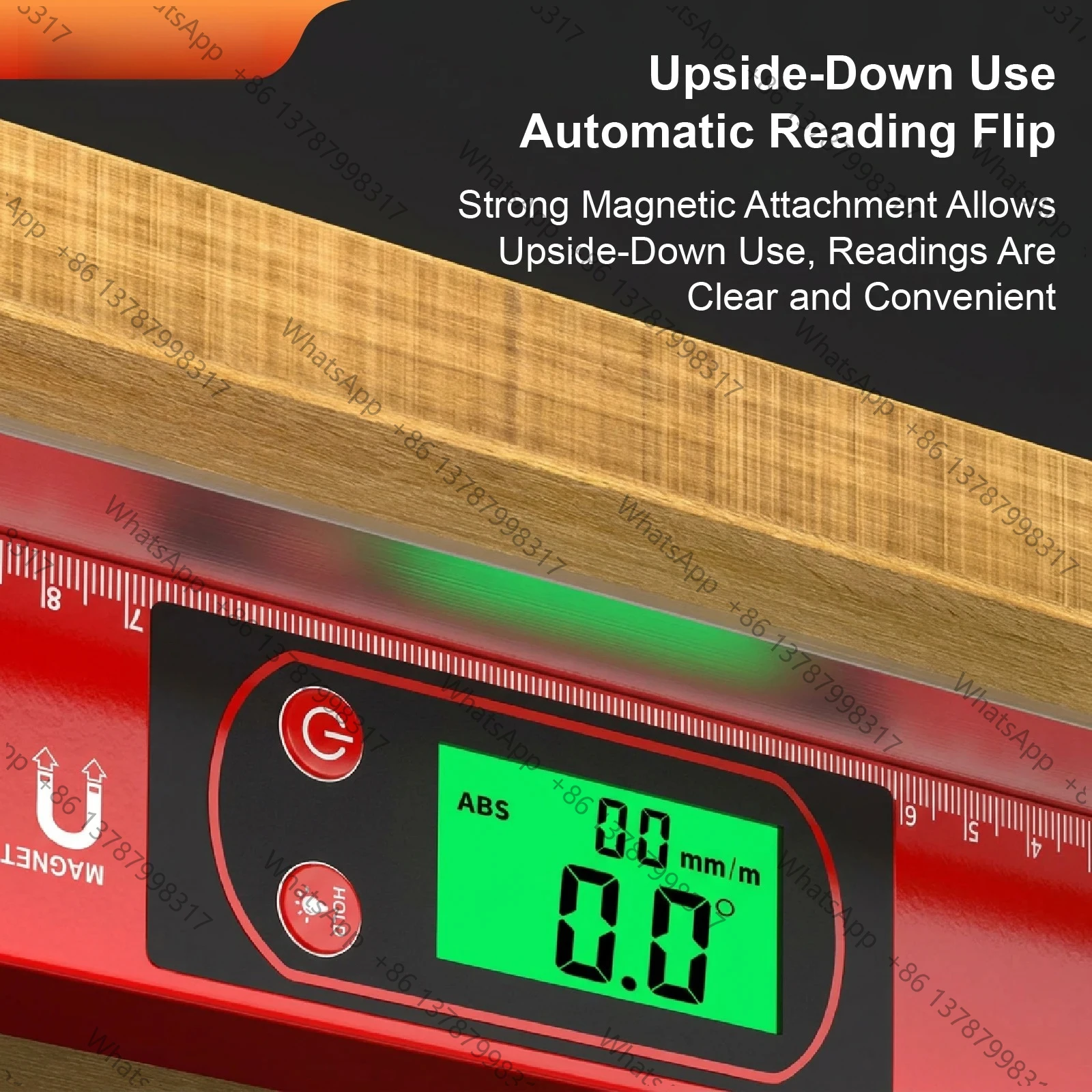 Magnetic Digital Level Gauge Electronic Angle Finder LCD Inclinometer 360° Protractor for Construction Wall Tile Tilt Meter