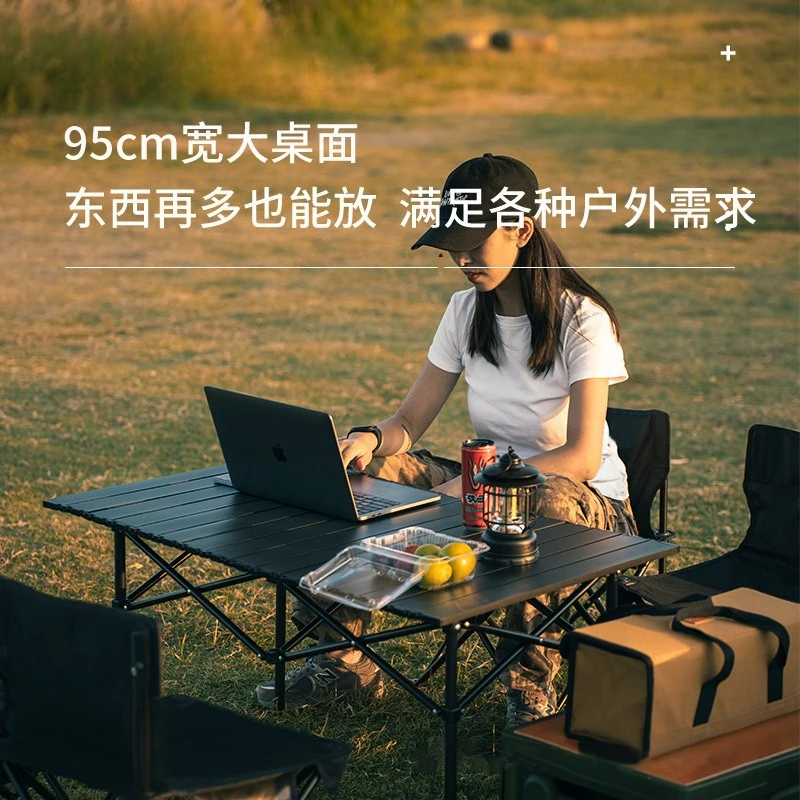 Outdoor Picnic Table and Chair Set Portable Camping Folding Table Camping Stall Folding Table