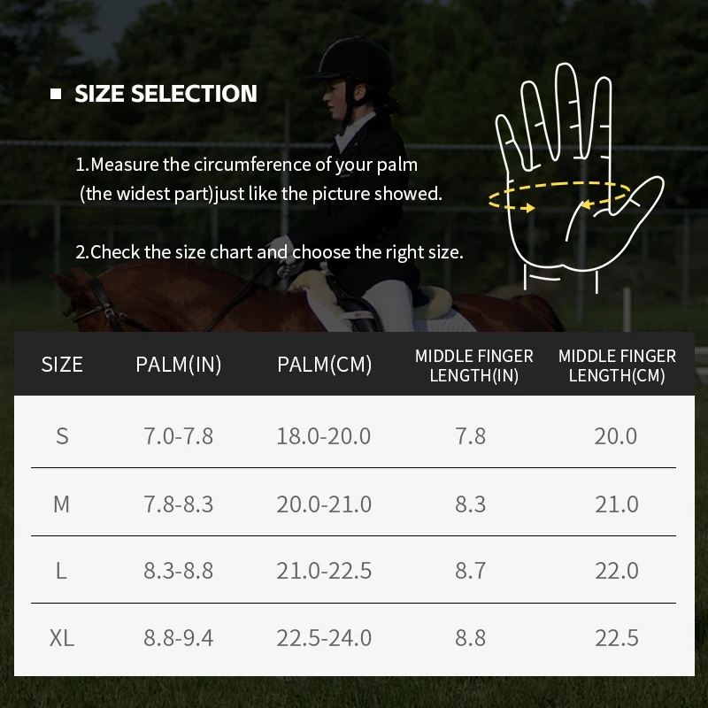 Equestrian  Gloves Anti-slip Riding Exercise Touchscreen Gloves Sweat-absorbing Breathable Gloves Snug Flexible
