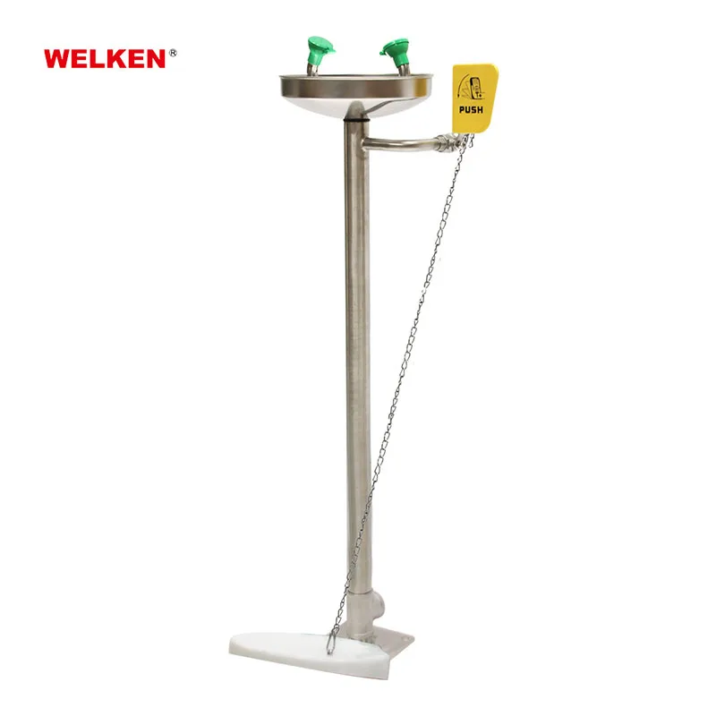 China Factory Hygiene Foot Pedal Eyewash Industry Emergency eye face wash