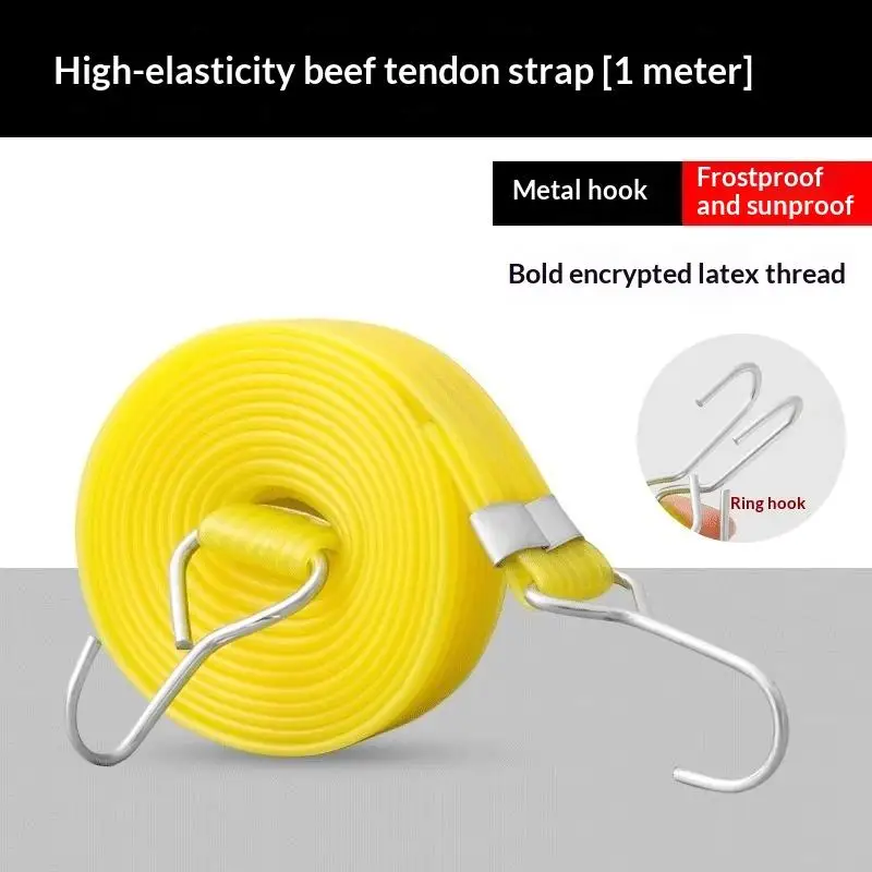 Strong Load Bearing Elastic Cargo Tie Down Straps 100-300cm Bungee Cord for Motorcycle Bike Camping Luggage