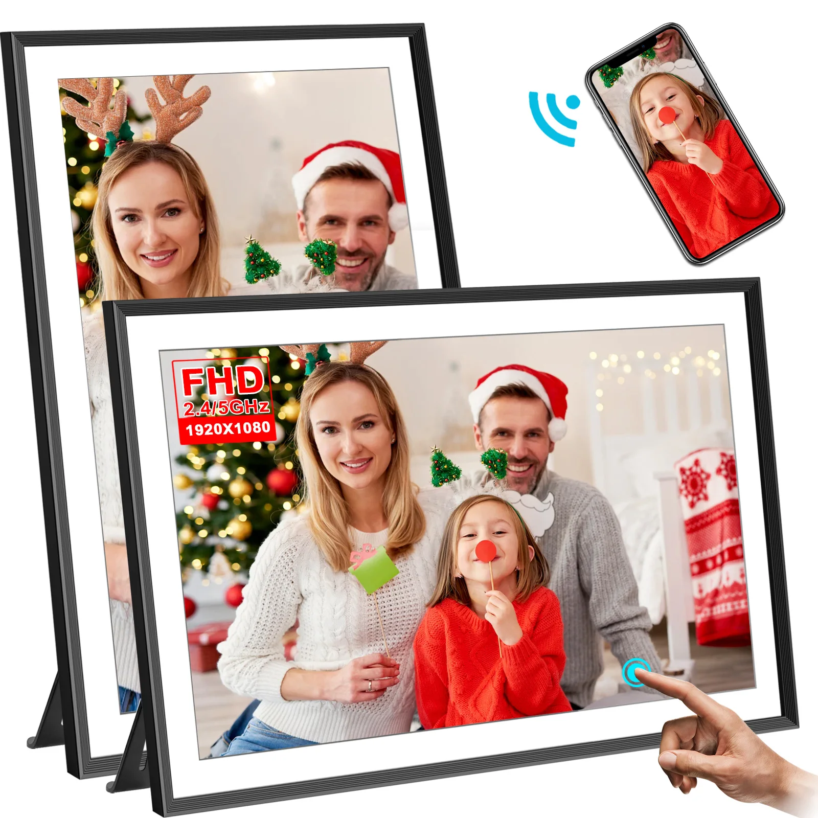 32GB SSA 15.6 Inch Smart WiFi Digital Photo Frame 1920x1080 FHD LCD Touch Screen,Best Christmas gift for friends and family