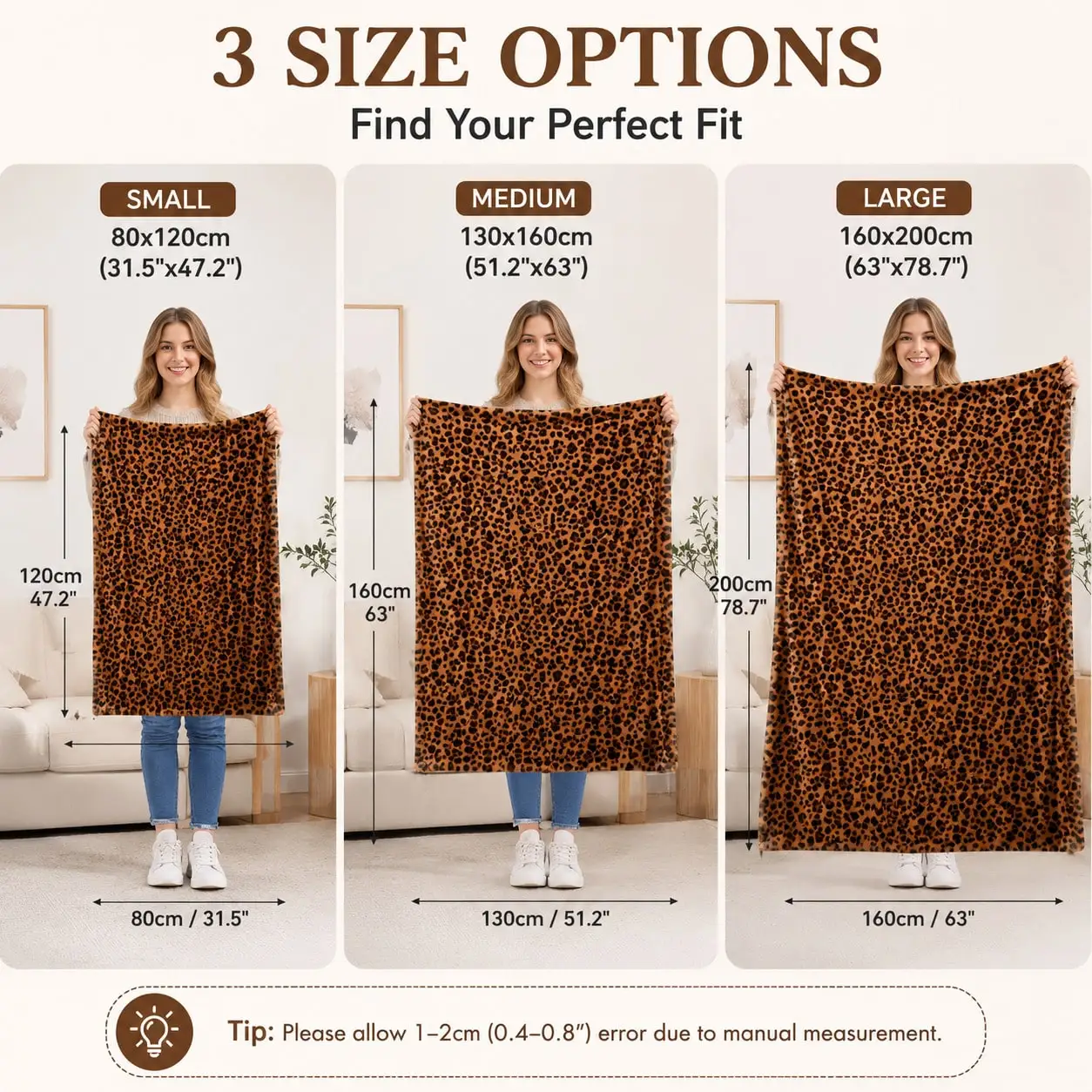 1pc Leopard Print Faux Rabbit Fur Double-Layer Warm Blanket, Faux Animal Fur Touch Very Soft And Smooth Double-Sided Plush Blanket Suitable For Home Living Room Bedroom Sofa All Seasons Multi-Functional Throw Blanket, Enhance Your Quality Of Life