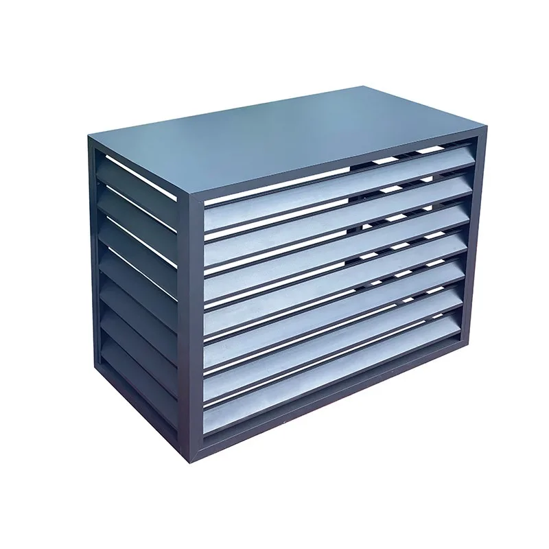 Aluminum Alloy Air Conditioner Outer Machine Cover Louver Outdoor Machine Protective Cover Rainproof Vent Louver Electric/Manual