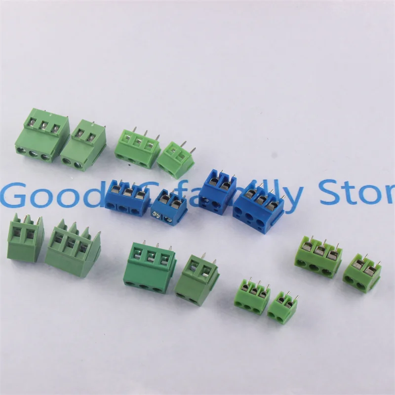 10PCS KF103 KF126 KF128 KF129 KF300 KF301 KF350 2P 3P connector PCB screw terminal block connector 2PIN 3PIN Green Blue