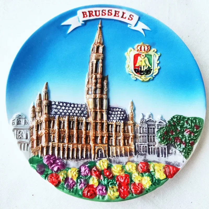 

15cm Creativity London Tourist Souvenir France Nordic Decorative Dishes Wall Sofa Background Pendant Hand-painted Ceramic Disc