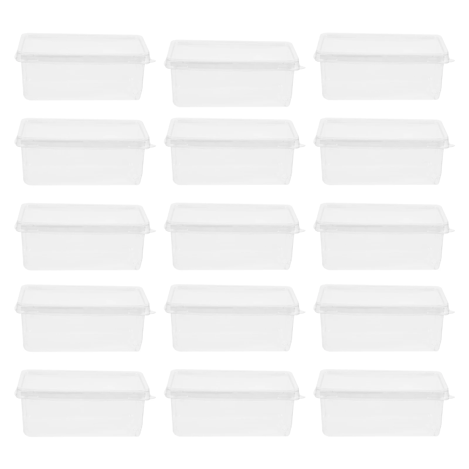 

20pcs Tiramisu Box Cake Container Disposable Plastic Trays Lightweight Transparent Food Storage Boxes for Cupcakes Sandwiches