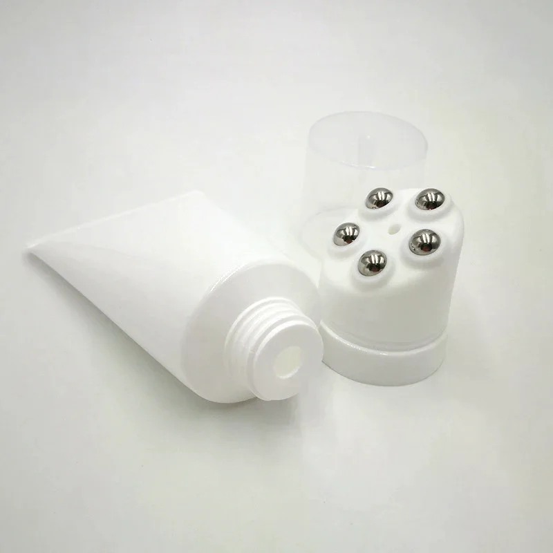 Neck Cream Body Lotion Massage Cream Repeatable Plastic Container﻿ 1Pcs 100g Cosmetic Soft Tube Steel Ball Massage Bottle