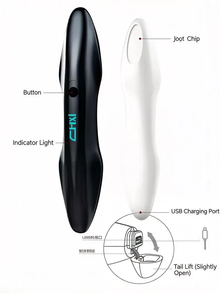 Acne Remover, Home Use Ozone Mite Removal, Acne Mark Fading, Acne Pit Repair, Facial Plasma Beauty Device view 2