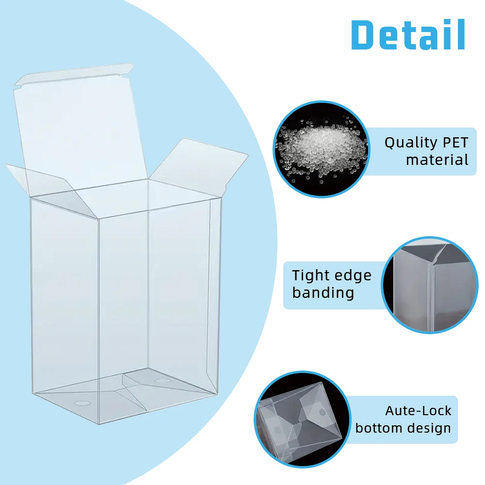 Geeignet für Funko Pop Schutzbox, transparente Verpackungsbox, Figurenspielzeug, transparente Verpackungsbox für Haustierartikel, 4 Zoll – Detail 6