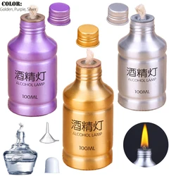 25-150ml Stoves Alcohol Lamp Aluminum Alloy Burner Lamp Chemistry Lab Tool For Outdoor Hiking Liquid Pinic Brand New