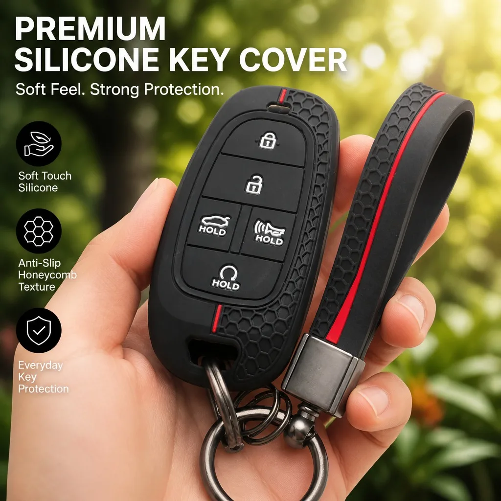 5 Button Car Remote Key Case Cover for Hyundai Sonata Sel Ev 6 Ev 8 IONIQ 5 NEXO Tucson Sonata 2020 Grandeur 2020 Sonata Limited