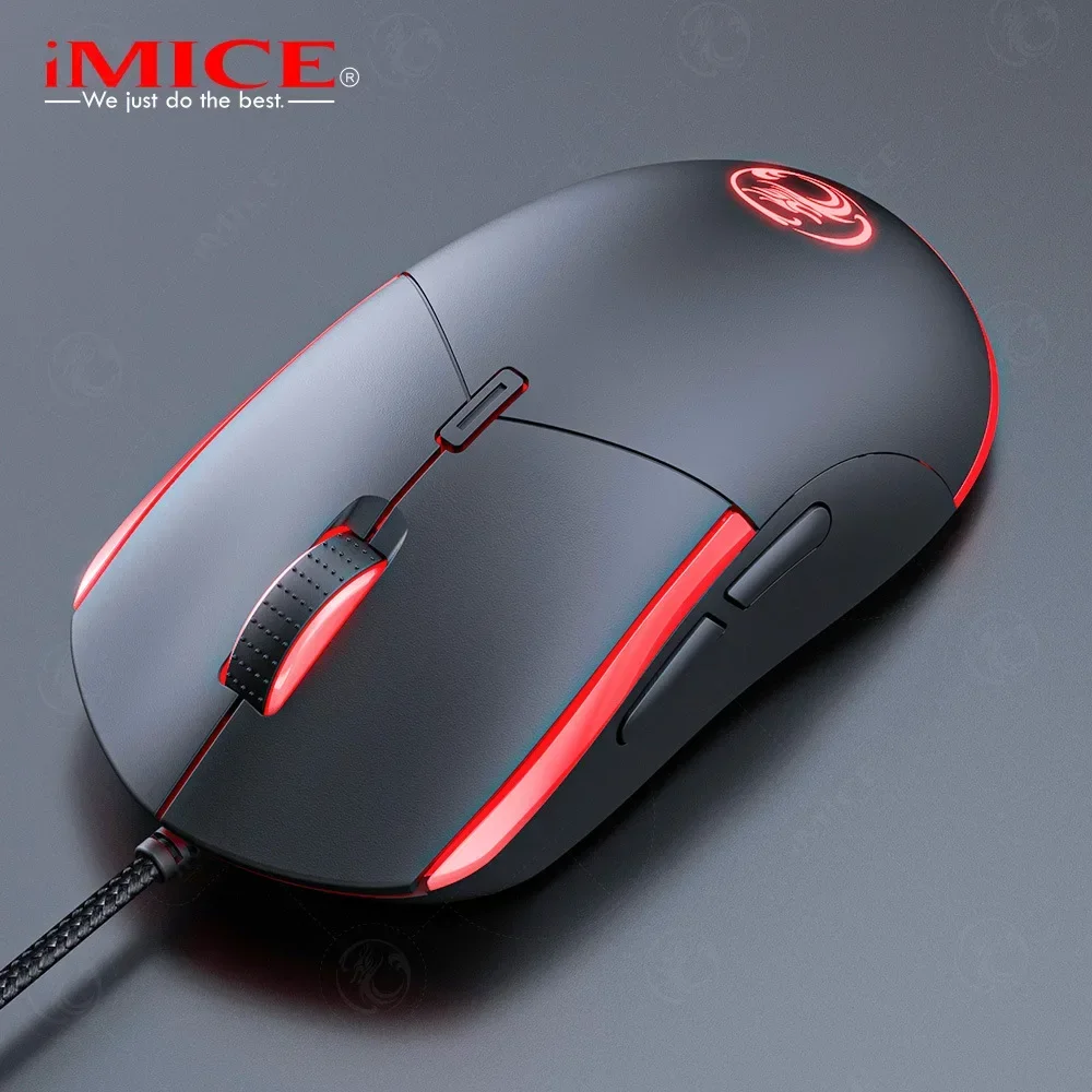 Imice Factory Direct Supply Wired Gaming Mouse for E-Sports LED Luminous Colorful Programmable 6D Mouse T30  Laptop Accessories