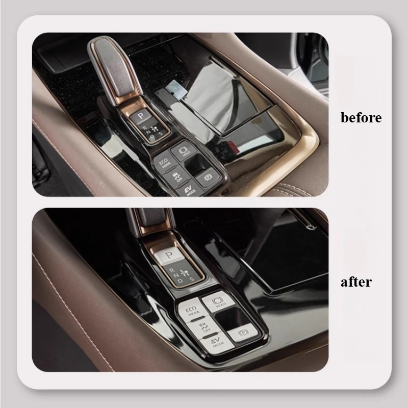 Block Row Button Patch Aluminum Alloy Sticker Accessories Button Protective Sticker Tools For Toyota Alphard Vellfire 40 Series