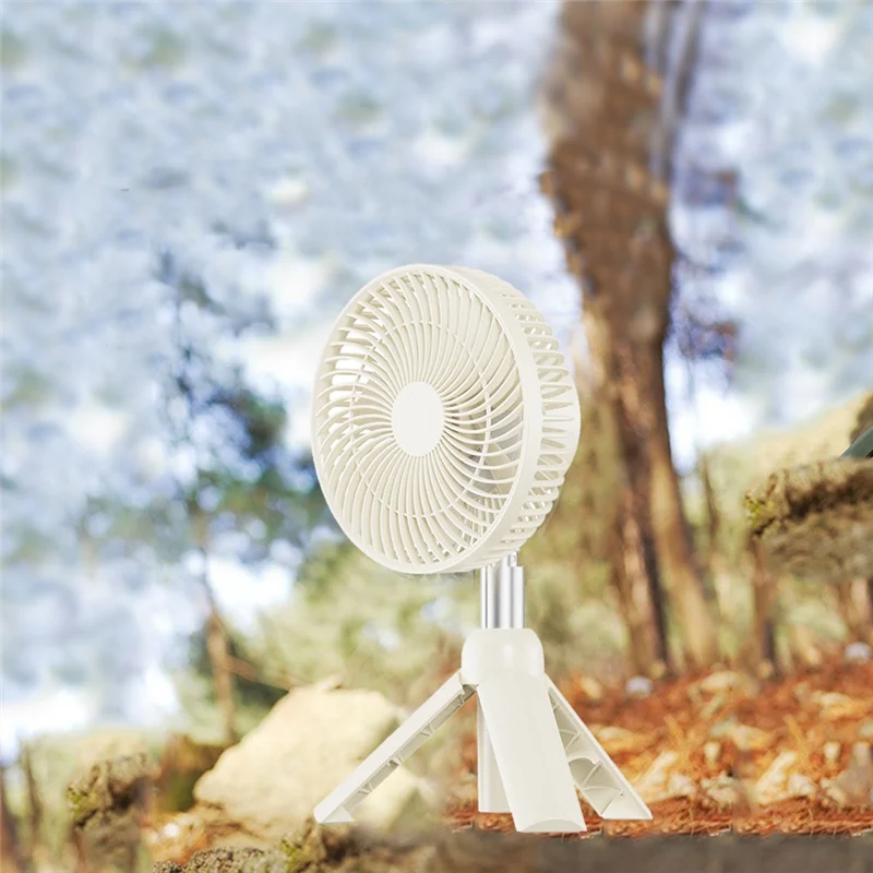 SANQ مروحة تبريد خارجية قابلة لإعادة الشحن صغيرة قابلة للطي تلسكوبية 4000 مللي أمبير كهربائية للمكتب المنزلي-B