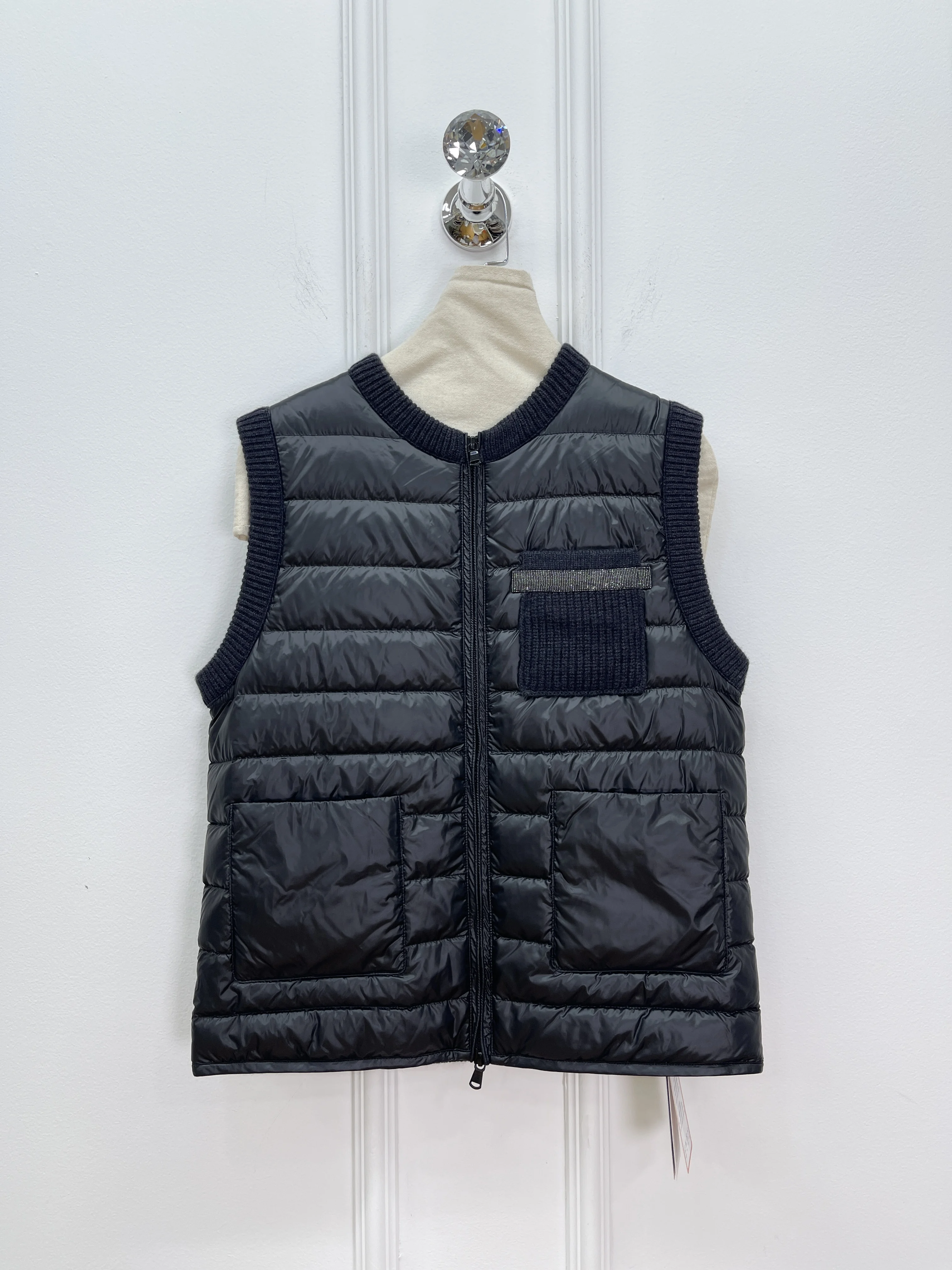 가을과 겨울 여성용 캐시미어 니트 고급 거위털 조끼 패셔너블하고 다재다능한 캐주얼