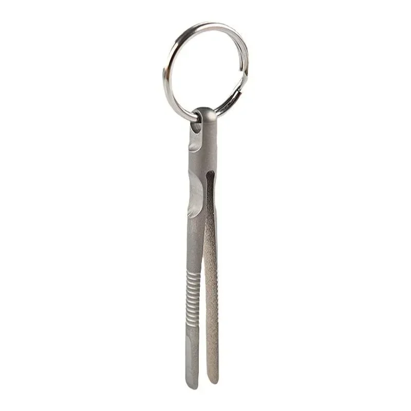 

Mini Titanium Tweezers, TC4 Titanium Clip, Portable Tweezers, Nipper, Outdoor Tool, Outdoor Pocket Maintenance Tool