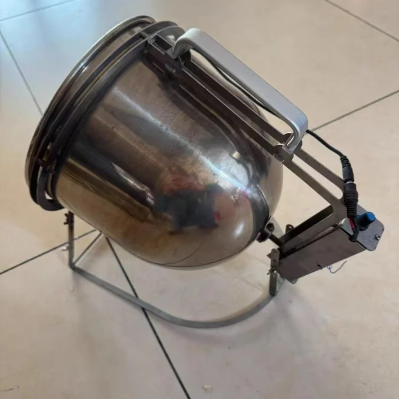 1PC Stainless Steel Stir Fryer Large Capacity Automatic Flipping and Cooking Machine Home Outdoor Barbecue Kitchen Stir Fryer