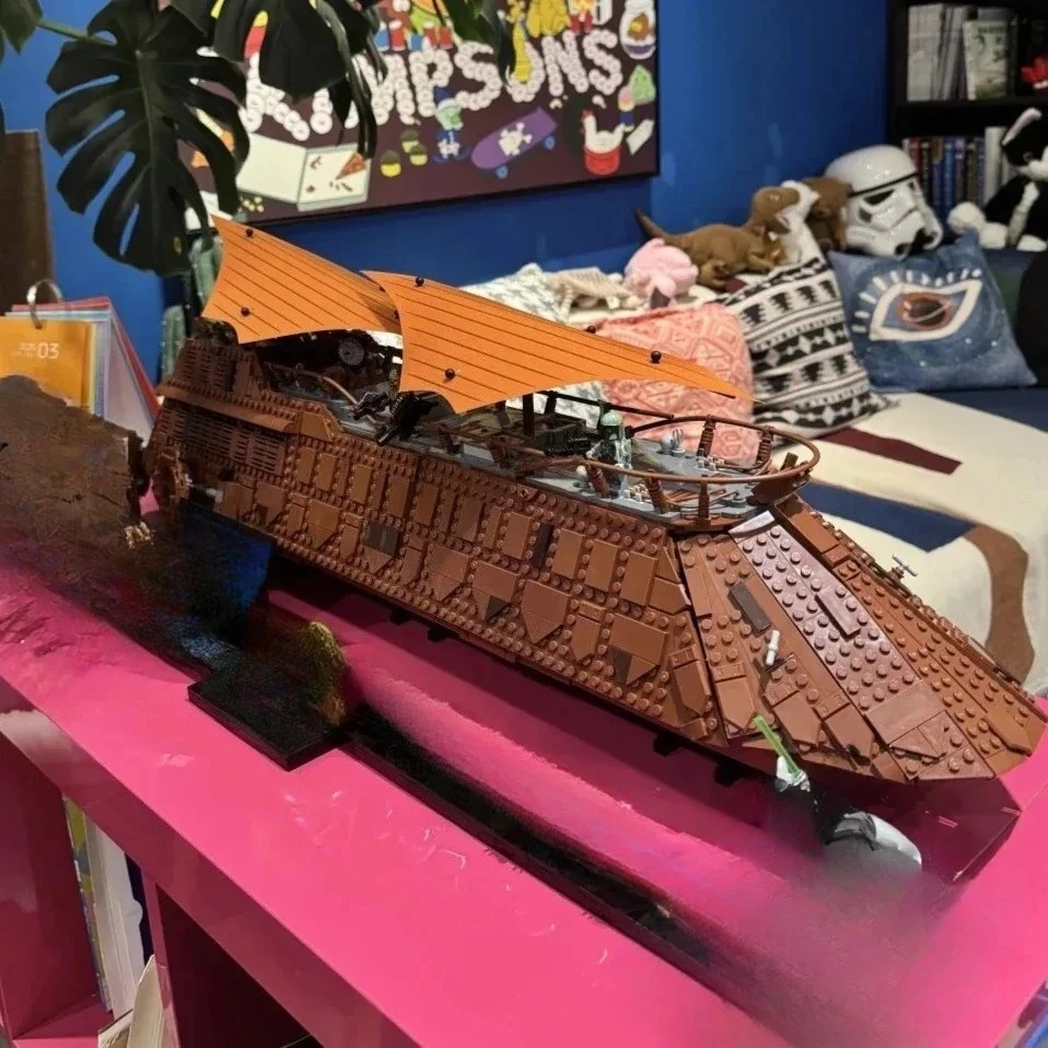 Moc UCS Jabba's Sail Barge – blocs de construction, ensembles compatibles avec les particules Legoed, adaptés aux cadeaux de noël 75397