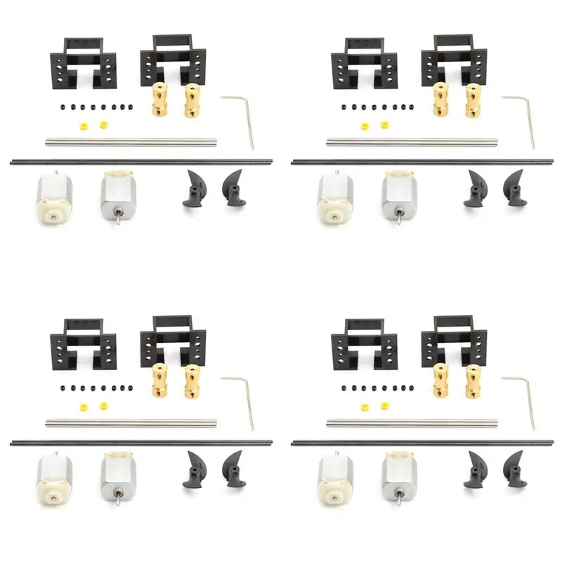 

Комплект приводного оборудования для радиоуправляемых лодок AA81-8X: мотор 130, крепление для мотора, медная муфта, вал 15 см, комплект пропеллеров