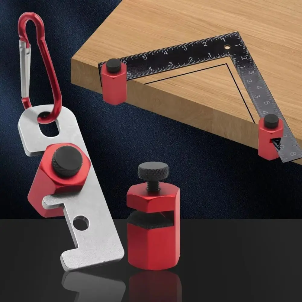 Portable Square Auxiliary Clamp Framing Stair Stops Gauge Stair Gauge Anti-Lost Aluminium Alloy Framing Square Attachment Jigs