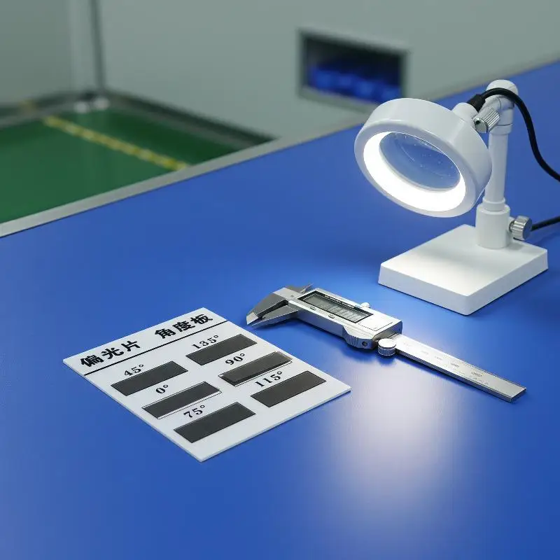 LCD Polarizer Test Panel 0/45/90/135 Degree High Transmittance Polarizing Film for Digital Product Screen Repair Use