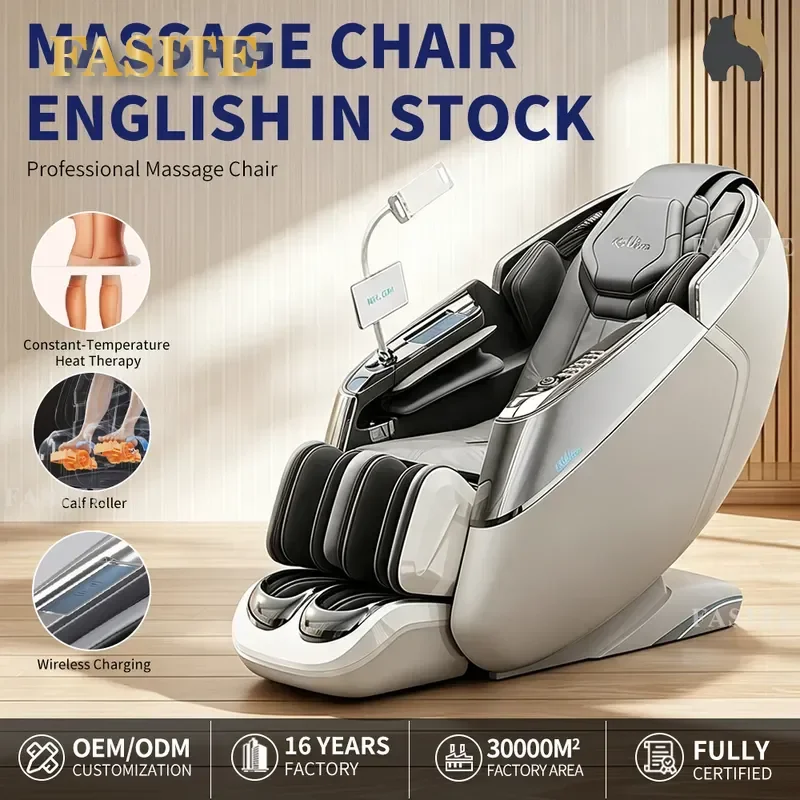 For 4D Manipulator Massage Chair Electric Full Body Sofa Voice Control SL Guide Rail Household Furniture Comfortable