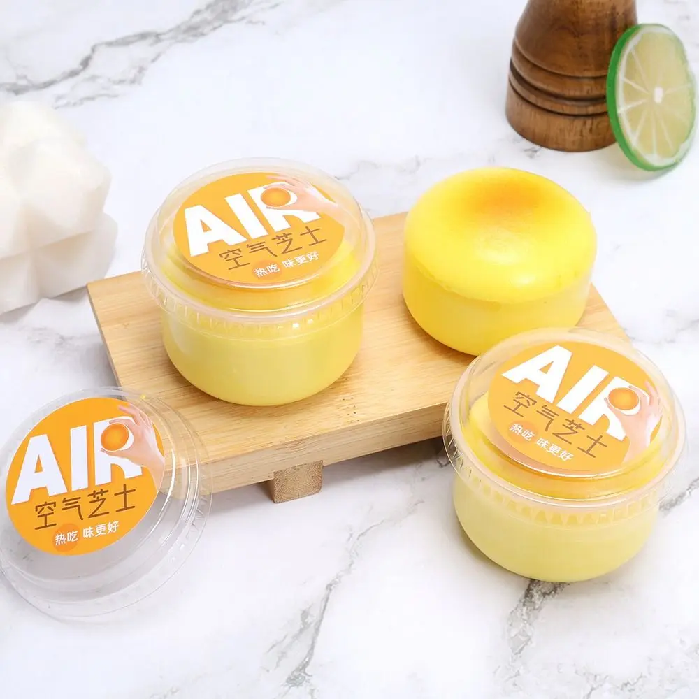 Kawaii Slow Rebound Simulation Cheese Bread Squeeze Soft Anti-stress Fidget Squeeze Cartoon Mochi Squish Foam Stress Relief