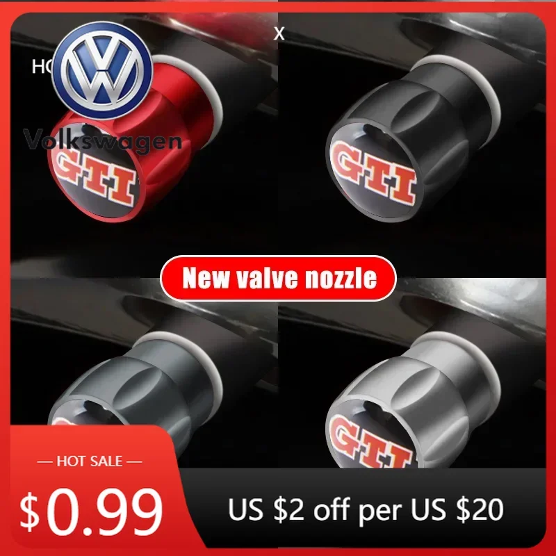

Новые колпачки на ниппели для шин Volkswagen (4 шт.) для моделей R-Line, Golf GTI, Passat, Jetta, Beetle, Magotan, Tiguan, Scirocco (2026)