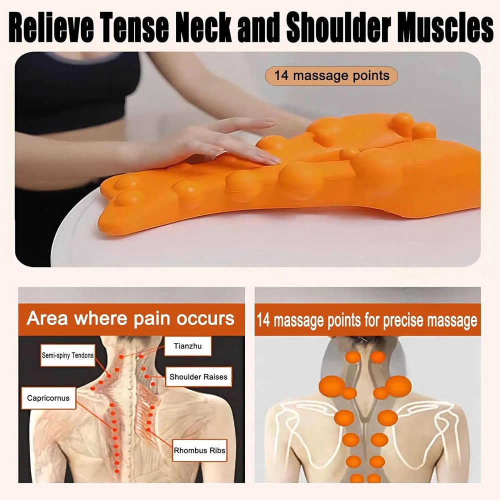 Trapezius Trigger Point Massager, Myofasical Release Neck and Shoulder Fatigue, Suboccipital Release Tool, Posture Corrector