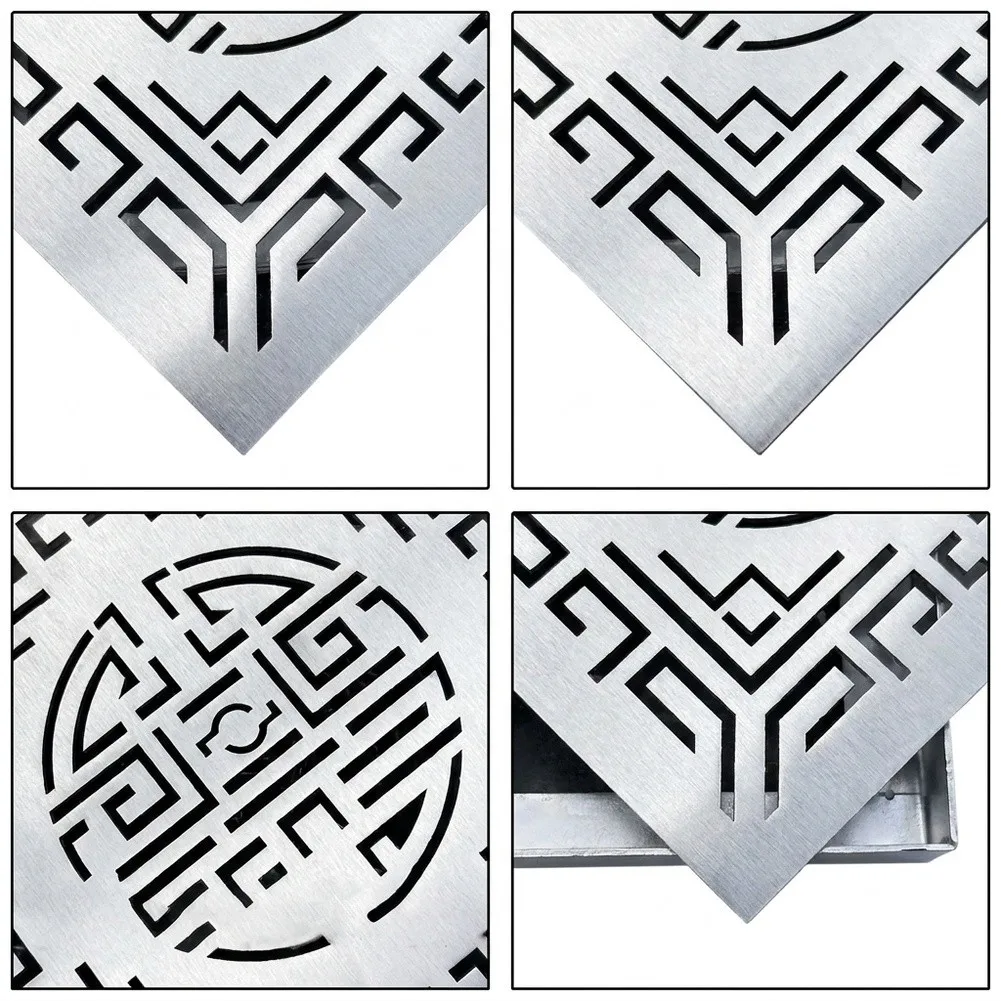 Premium Stainless Steel Grate Silver Outdoor Drainage High Water Rate Slip-resistant Finish Stainless Steel Material