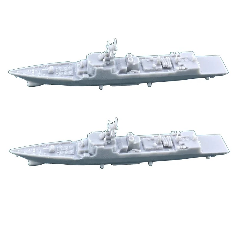 2PCS China Type 052C Destroyer 1/2000 1/1250 Length 77mm 123mm Model Frigate with Boat Hull Bottom for DIY Toy Hobby Scale Ship