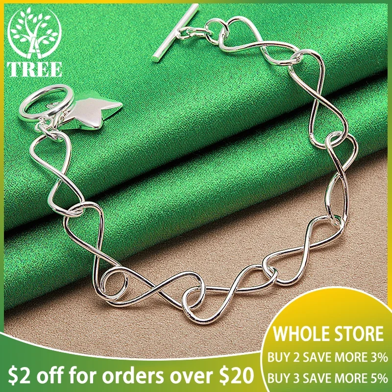 

ALITREE 925 Sterling Silver Bracelet High Quality 18K Gold Solid Star Chain Bracelets Women's Party Wedding Fashion Jewelry Gift