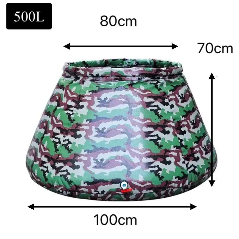 

500L vehicle transport water bag large capacity wear-resistant portable outdoor agricultural irrigation garden camouflage color