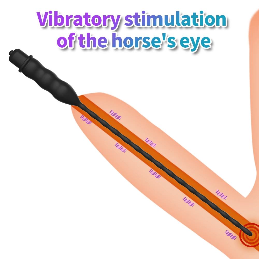 سيليكون الحصان العين عصا لعبة استثارة القضيب مجرى البول الخرز الإحليل محفز السبر مجرى البول الاستمناء ذروة الجنس لعب للرجال #3