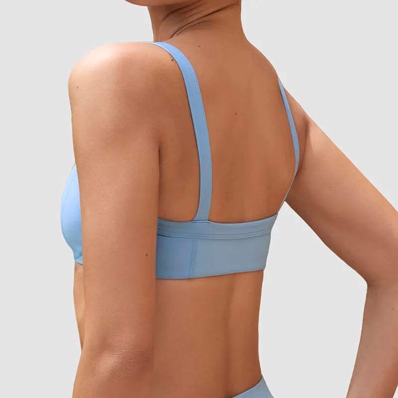 مرونة عالية عارية الشعور تنفس مرونة عبر الخصر ثلاث نقاط السراويل الحمالة جميلة الظهر ملابس داخلية رياضية اليوغا البدلة