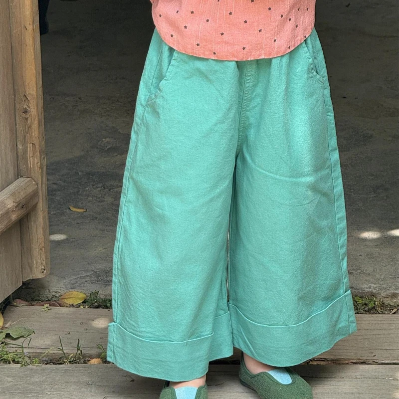 ملابس أطفال صيف 2025 سراويل بناتي جديدة بألوان زاهية سراويل قصيرة برية من Rummag