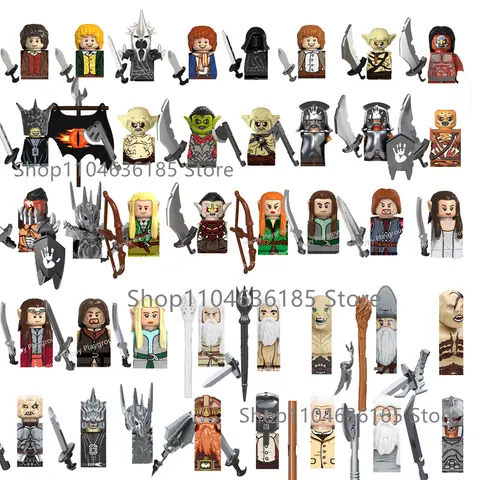 새로운 반지의 제왕 피규어 모델 엘프 오크 군대 간달프 사루만 게임 오브 스론즈 액션 피규어 블록 장난감 선물