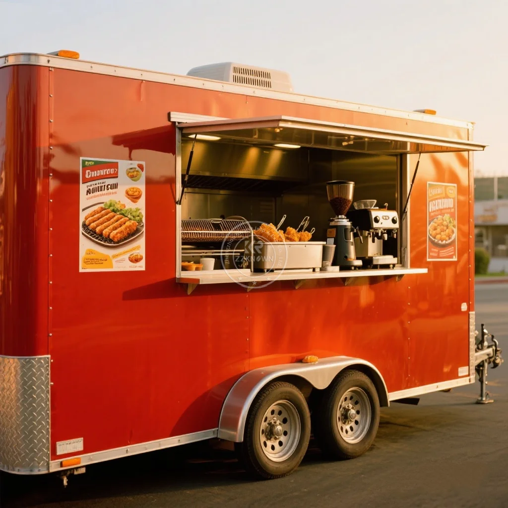 

USA Standard Fast Food Truck Pizza BBQ Kitchen Mobile Restaurant Hot Dog Carts Concession Food Trailer Cart Foodtruck