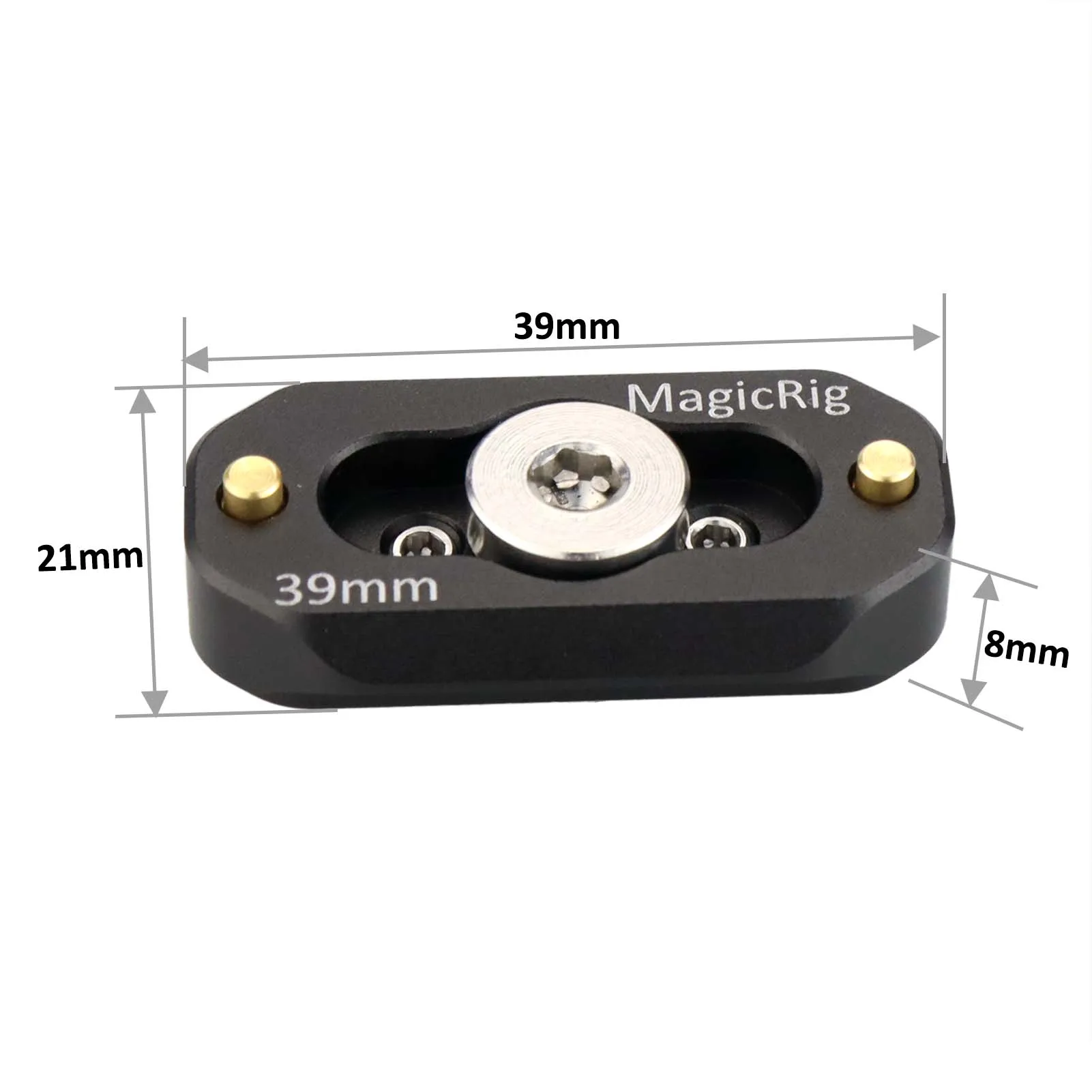 MAGICRIG Universele Quick Release Safety NATO Rail (50 mm) met 1/4 "-20 en 3/8" ARRI-type schroeven voor camerakooi / NATO-accessoires