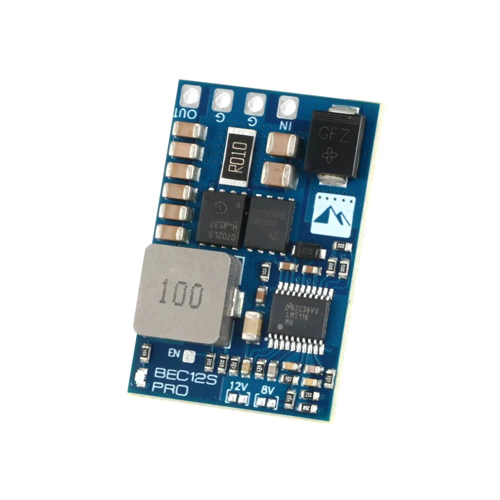 Mateksys BEC12S-PRO 9-55V to 5V/8V/12V-5A BEC Module Overcurrent Protection and Self-recovery High-Performance BEC Module