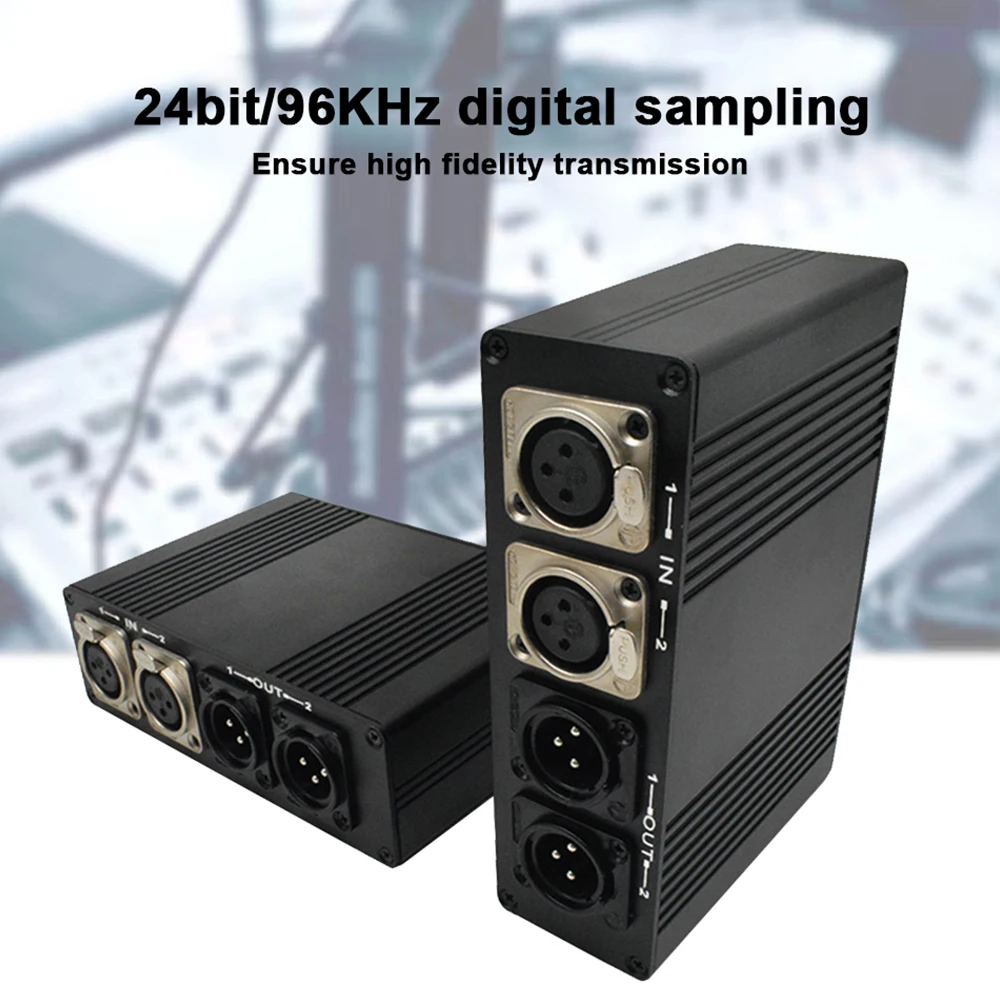 Bidirectional 2‑Channel XLR Balanced Audio Fiber Extender 20Km Fiber Optic Audio Transmitter Receiver Kit Plug‑and‑Play