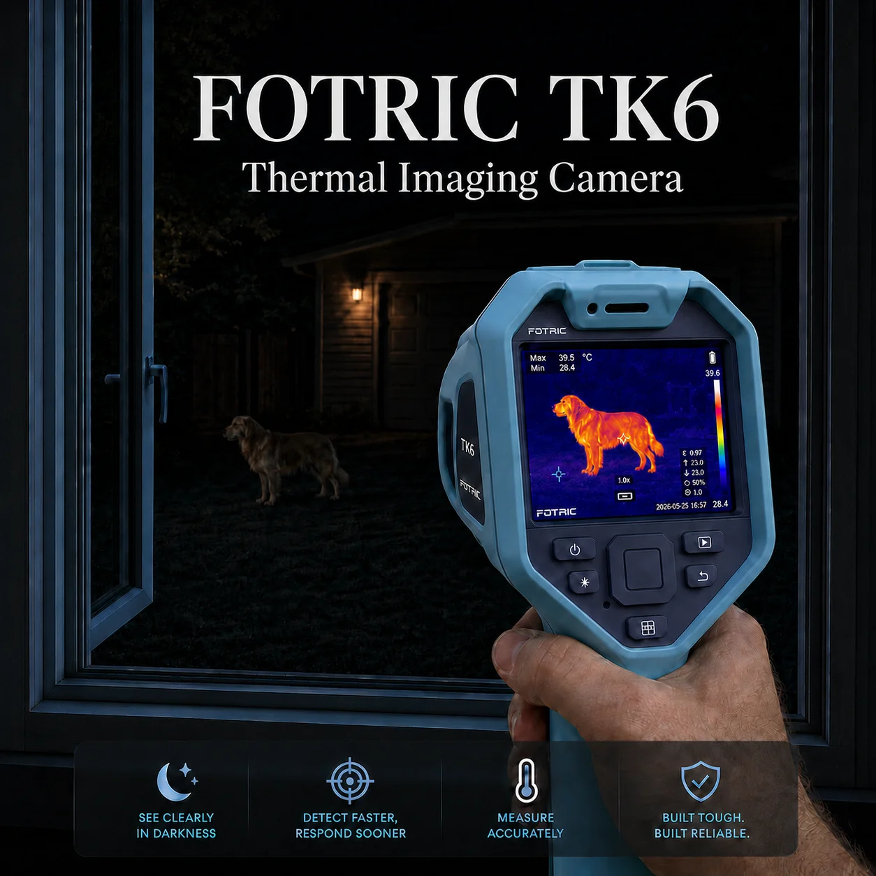 Thermal Camera Infrared Imager — FOTRIC TK6 for Automotive Inspection HVAC Repairing PCB 0.15m Close-up 384*288 IR Resolution