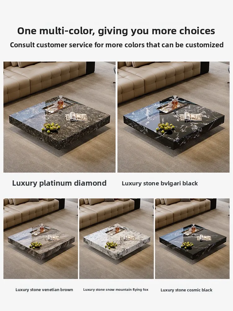 LH natural luxury stone square coffee table living room household small tea table